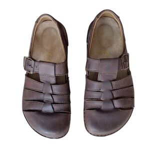 Birkenstock Madeira Fisherman Brown Sandals Unisex Size-41  Lady-10 Men-8